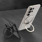 For Samsung Galaxy S25 Ultra 5G GKK Semi-transparent Skin Feel MagSafe Holder Phone Case(Black) - 3