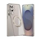 For Samsung Galaxy S25 Ultra 5G GKK Semi-transparent Skin Feel MagSafe Holder Phone Case(Titanium Grey) - 1