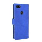 For Motorola Moto E6 Play Solid Color Skin Feel Magnetic Buckle Horizontal Flip Calf Texture PU Leather Case with Holder & Card Slots & Wallet(Blue) - 3