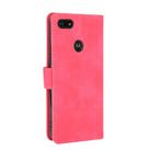 For Motorola Moto E6 Play Solid Color Skin Feel Magnetic Buckle Horizontal Flip Calf Texture PU Leather Case with Holder & Card Slots & Wallet(Rose Red) - 3