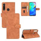 For Motorola Moto G Power / G8 Power(US Version) Solid Color Skin Feel Magnetic Buckle Horizontal Flip Calf Texture PU Leather Case with Holder & Card Slots & Wallet(Brown) - 1