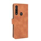 For Motorola Moto G Power / G8 Power(US Version) Solid Color Skin Feel Magnetic Buckle Horizontal Flip Calf Texture PU Leather Case with Holder & Card Slots & Wallet(Brown) - 3