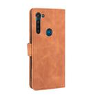 For Motorola Moto G8 Power(EU Version) Solid Color Skin Feel Magnetic Buckle Horizontal Flip Calf Texture PU Leather Case with Holder & Card Slots & Wallet(Brown) - 3