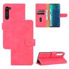 For Motorola Moto Edge Solid Color Skin Feel Magnetic Buckle Horizontal Flip Calf Texture PU Leather Case with Holder & Card Slots & Wallet(Rose Red) - 1