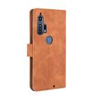 For Motorola Moto Edge Plus Solid Color Skin Feel Magnetic Buckle Horizontal Flip Calf Texture PU Leather Case with Holder & Card Slots & Wallet(Brown) - 3