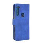 For Motorola Moto One Fusion Plus Solid Color Skin Feel Magnetic Buckle Horizontal Flip Calf Texture PU Leather Case with Holder & Card Slots & Wallet(Blue) - 3