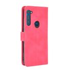 For Motorola Moto One Fusion Plus Solid Color Skin Feel Magnetic Buckle Horizontal Flip Calf Texture PU Leather Case with Holder & Card Slots & Wallet(Rose Red) - 3