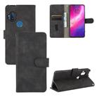 For Motorola Moto One Hyper Solid Color Skin Feel Magnetic Buckle Horizontal Flip Calf Texture PU Leather Case with Holder & Card Slots & Wallet(Black) - 1