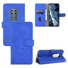 For Motorola Moto One Pro / One Zoom Solid Color Skin Feel Magnetic Buckle Horizontal Flip Calf Texture PU Leather Case with Holder & Card Slots & Wallet(Blue) - 1