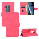 For Motorola Moto One Pro / One Zoom Solid Color Skin Feel Magnetic Buckle Horizontal Flip Calf Texture PU Leather Case with Holder & Card Slots & Wallet(Rose Red) - 1