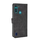 For Motorola Moto G8 Power Lite Solid Color Skin Feel Magnetic Buckle Horizontal Flip Calf Texture PU Leather Case with Holder & Card Slots & Wallet(Black) - 3