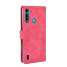 For Motorola Moto G8 Power Lite Solid Color Skin Feel Magnetic Buckle Horizontal Flip Calf Texture PU Leather Case with Holder & Card Slots & Wallet(Rose Red) - 3