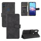 For Motorola Moto E(2020) Solid Color Skin Feel Magnetic Buckle Horizontal Flip Calf Texture PU Leather Case with Holder & Card Slots & Wallet(Black) - 1