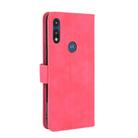 For Motorola Moto E(2020) Solid Color Skin Feel Magnetic Buckle Horizontal Flip Calf Texture PU Leather Case with Holder & Card Slots & Wallet(Rose Red) - 3