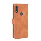 For Motorola Moto E(2020) Solid Color Skin Feel Magnetic Buckle Horizontal Flip Calf Texture PU Leather Case with Holder & Card Slots & Wallet(Brown) - 3