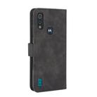 For Motorola Moto E6s(2020) Solid Color Skin Feel Magnetic Buckle Horizontal Flip Calf Texture PU Leather Case with Holder & Card Slots & Wallet(Black) - 3