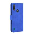 For Motorola Moto E6s(2020) Solid Color Skin Feel Magnetic Buckle Horizontal Flip Calf Texture PU Leather Case with Holder & Card Slots & Wallet(Blue) - 3