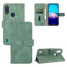 For Motorola Moto E6s(2020) Solid Color Skin Feel Magnetic Buckle Horizontal Flip Calf Texture PU Leather Case with Holder & Card Slots & Wallet(Green) - 1