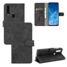 For Motorola Moto P40 Power / One Action Solid Color Skin Feel Magnetic Buckle Horizontal Flip Calf Texture PU Leather Case with Holder & Card Slots & Wallet(Black) - 1