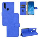 For Motorola Moto P40 Power / One Action Solid Color Skin Feel Magnetic Buckle Horizontal Flip Calf Texture PU Leather Case with Holder & Card Slots & Wallet(Blue) - 1