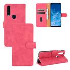 For Motorola Moto P40 Power / One Action Solid Color Skin Feel Magnetic Buckle Horizontal Flip Calf Texture PU Leather Case with Holder & Card Slots & Wallet(Rose Red) - 1