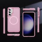 For Samsung Galaxy S23 5G Hardware Lens Protection MagSafe Magnetic PC Hybrid TPU Phone Case(Pink) - 2
