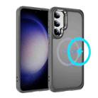For Samsung Galaxy S23 5G Hardware Lens Protection MagSafe Magnetic PC Hybrid TPU Phone Case(Grey) - 1