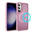 For Samsung Galaxy S23+ 5G Hardware Lens Protection MagSafe Magnetic PC Hybrid TPU Phone Case(Pink) - 1