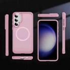 For Samsung Galaxy S23+ 5G Hardware Lens Protection MagSafe Magnetic PC Hybrid TPU Phone Case(Pink) - 2