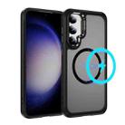 For Samsung Galaxy S23+ 5G Hardware Lens Protection MagSafe Magnetic PC Hybrid TPU Phone Case(Black) - 1