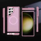 For Samsung Galaxy S23 Ultra 5G Hardware Lens Protection MagSafe Magnetic PC Hybrid TPU Phone Case(Pink) - 2