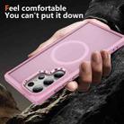 For Samsung Galaxy S23 Ultra 5G Hardware Lens Protection MagSafe Magnetic PC Hybrid TPU Phone Case(Pink) - 3