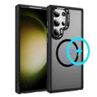 For Samsung Galaxy S23 Ultra 5G Hardware Lens Protection MagSafe Magnetic PC Hybrid TPU Phone Case(Black) - 1