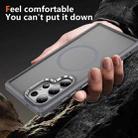 For Samsung Galaxy S23 Ultra 5G Hardware Lens Protection MagSafe Magnetic PC Hybrid TPU Phone Case(Grey) - 3