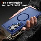 For Samsung Galaxy S23 Ultra 5G Hardware Lens Protection MagSafe Magnetic PC Hybrid TPU Phone Case(Blue) - 3