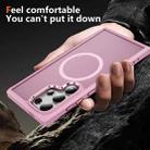 For Samsung Galaxy S24 Ultra 5G Hardware Lens Protection MagSafe Magnetic PC Hybrid TPU Phone Case(Pink) - 3