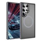 For Samsung Galaxy S24 Ultra 5G Hardware Lens Protection MagSafe Magnetic PC Hybrid TPU Phone Case(Grey) - 1