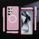 For Samsung Galaxy S25 Ultra 5G Hardware Lens Protection MagSafe Magnetic PC Hybrid TPU Phone Case(Pink) - 2