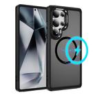 For Samsung Galaxy S25 Ultra 5G Hardware Lens Protection MagSafe Magnetic PC Hybrid TPU Phone Case(Black) - 1