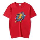 Basketball Player Printed Round Neck Modal Short Sleeve T-shirt Print On Your Demand, Size:M(Red) - 1