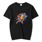 Basketball Player Printed Round Neck Modal Short Sleeve T-shirt Print On Your Demand, Size:XXXL(Black) - 1
