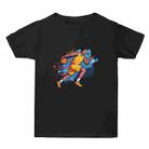 Basketball Player Printed Summer Baggy Cotton Short Sleeve T-shirt Print On Your Demand, Size:L(Black) - 1