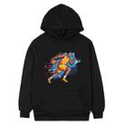 Basketball Player Printed Fleece Hooded Sweatshirt Print On Your Demand, Size:XL(Black) - 1