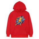 Basketball Player Printed Fleece Hooded Sweatshirt Print On Your Demand, Size:XL(Red) - 1