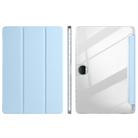 For Honor Pad 9 3-Fold Clear Acrylic Leather Tablet Case(Ice Blue) - 1