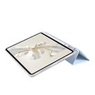 For Honor Pad 9 3-Fold Clear Acrylic Leather Tablet Case(Ice Blue) - 3