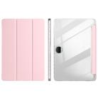 For Honor Pad 9 3-Fold Clear Acrylic Leather Tablet Case(Pink) - 1