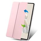 For Honor Pad 9 3-Fold Clear Acrylic Leather Tablet Case(Pink) - 2