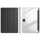 For Honor Pad 9 3-Fold Clear Acrylic Leather Tablet Case(Black) - 1