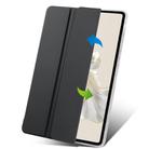For Honor Pad 9 3-Fold Clear Acrylic Leather Tablet Case(Black) - 2